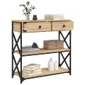 vidaXL Konzolový stolík dub sonoma 75x28x75 cm kompozitné drevo