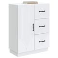 vidaXL Servírovacia skriňa Biela 66 x 34,5 x 87 cm Kompozitné drevo