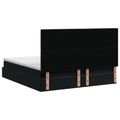 vidaXL Ottoman posteľ s matracom a LED Čierna 180 x 200 cm Zamat