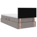 vidaXL Postel s úložným prostorem a matrací Sivohnedá 90 x 200 cm