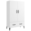 vidaXL Vysoká skrinka biela 70x31x115 cm spracované drevo