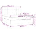 vidaXL Posteľ boxsping s matracom a LED sivohnedá 160x200 cm látka