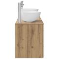 vidaXL Set kabinetov do kúpeľne 3 ks Dub artisan 49,5 x 41 x 64,5 cm