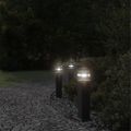 vidaXL Vonkajšie stojace lampy 3 ks čierna 50 cm hliník