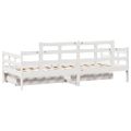 vidaXL Denná posteľ zásuvky biela 80x200 cm masívna borovica