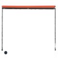 vidaXL Zaťahovacia markíza s LED 350x150 cm oranžová a hnedá