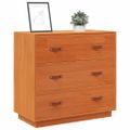 vidaXL Komoda voskovohnedá 80x40x75 cm borovicový masív