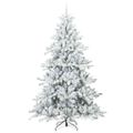 vidaXL Umelý Sklápací Vianočný Stromček Biela 240 cm PVC a oceľ