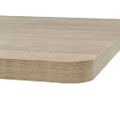 vidaXL Bistro stolík, MDF a oceľ, štvorcový, 80x80x75 cm, dubová farba