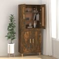 vidaXL Komoda dymový dub 69,5x34x90 cm spracované drevo