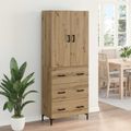 vidaXL Highboard Remeselný dub 69,5 x 34 x 180 cm Kompozitné drevo