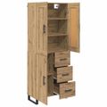vidaXL Highboard 2 ks Remeselný dub 69,5 x 34 x 180 cm