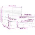 vidaXL Posteľný rám boxspring s matracom modrý 180x200 cm látka