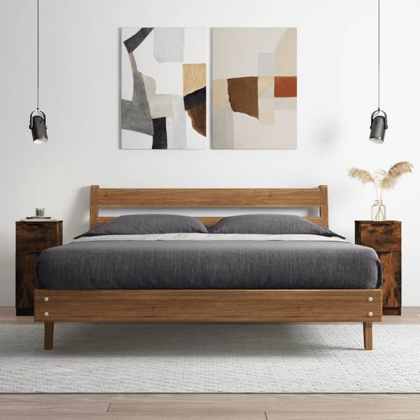 vidaXL Komoda dymový dub 30x30x70 cm spracované drevo