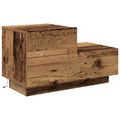 vidaXL Nočný stolík Staré drevo 70 x 36 x 40,5 cm Kompozitné drevo