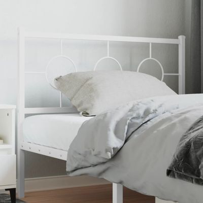 vidaXL Kovové náhradné čelo postele biele 107 cm