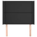vidaXL Čelo postele so záhybmi čierne 83x16x118/128 cm umelá koža