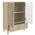 vidaXL Servírovacia skriňa so zásuvkou Dub sonoma 66 x 34,5 x 95 cm