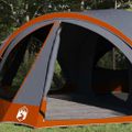 vidaXL Rodinný stan pre 10 osôb Šedá a oranžová 460 x 430 x 214 cm