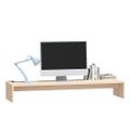 vidaXL Stojan na monitor 100x27x15 cm masívna borovica