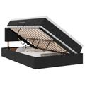 vidaXL LED úložná posteľ s matracom Čierna 120 x 200 cm Zamat