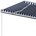 vidaXL Samostatne stojaca automatická markíza 600x350 cm modro-biela