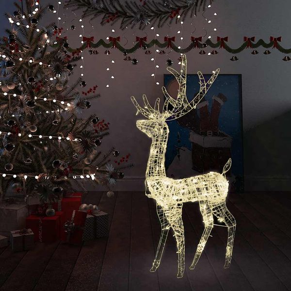 vidaXL Vianočná dekorácia, akrylový sob 140 LED 128 cm, teplá biela