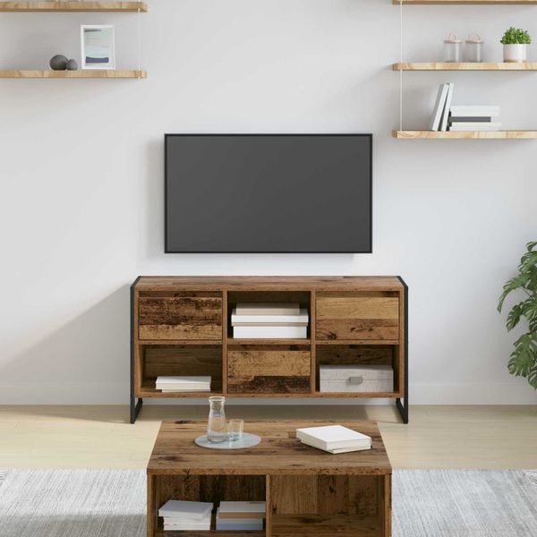 vidaXL TV skrinka Staré drevo 100 x 36 x 49,5 cm Kompozitné drevo