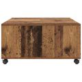 vidaXL Konferenčný stolík Staré drevo 75 x 75 x 38 cm Kompozitné drevo