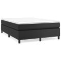 vidaXL Boxspring posteľ s matracom čierna 140x200 cm umelá koža
