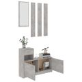 vidaXL Nábytok do chodby, betónový 100x25x76,5 cm, kompozitné drevo
