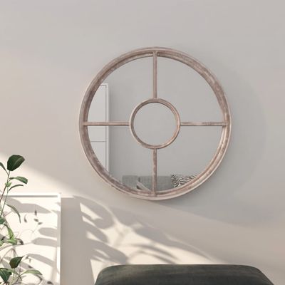 vidaXL Zrkadlo pieskové 60x4 cm železo okrúhle interiérové