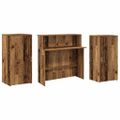 vidaXL Recepčný stôl staré drevo 200x50x103,5 cm kompozitné drevo