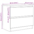 vidaXL TV skrinka Artisan Dub 60x35x54 cm Drevené