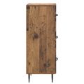 vidaXL Zásuvkový kabinet Staré drevo 33 x 34,5 x 89,5 cm