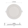 LED vstavané svietidlo NEXXO, kruhové, biely, 12,5W, neutrálna biela