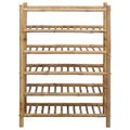 vidaXL Regál na topánky 68 x 28 x 96 cm Bambus Prírodná
