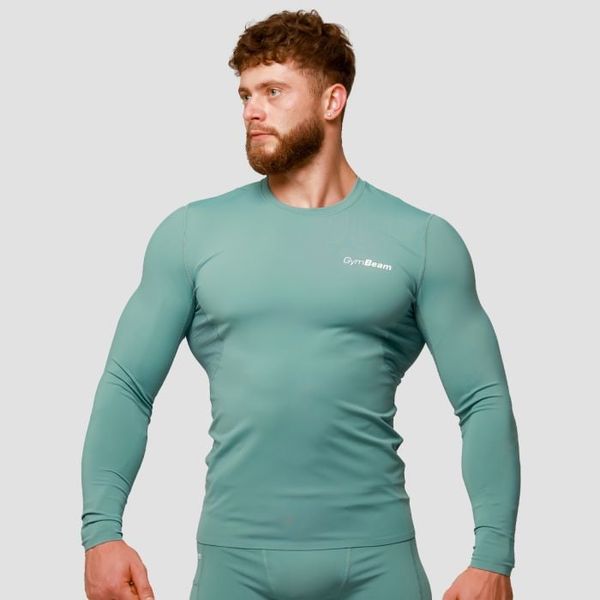 Kompresné tričko s dlhým rukávom Mid Blue - GymBeam, veľkosť XXXL