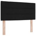 vidaXL Ottoman posteľ s matracom a LED Čierna 80 x 200 cm Látka