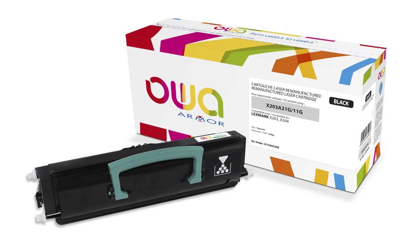 OWA Armor toner kompatibilný s LEXMARK X203A11G, čierna/black