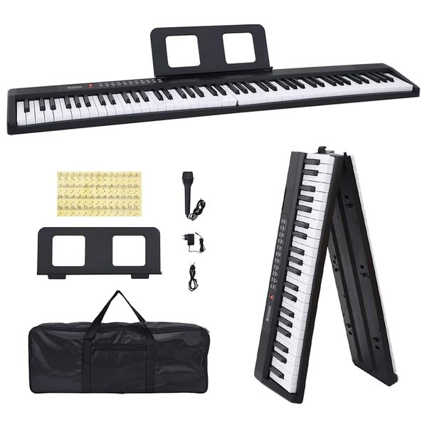 vidaXL Elektrická klavírna klávesnica 88 Keys so stojanom na hudbu