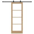 vidaXL Posuvné dvere ORKDAL 78 x 211 cm Prírodná a čierna
