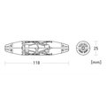 Spojka gélová LEDJOY IP68 (balenie 1ks), so svork., 3x (0,5÷1,5mm2), ULTRA tenké prevedenie