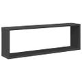 vidaXL Nástenné police 6 ks, sivé 80x15x26,5 cm, kompozitné drevo