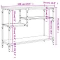 vidaXL Konzolový stolík s policami dub sonoma 100x35x75 cm