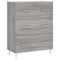 vidaXL Vysoká skrinka sivý dub sonoma 69,5x34x180 cm spracované drevo