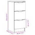 vidaXL Komody staré drevo 2 ks 30x30x70 cm kompozitné drevo