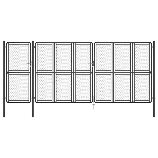 vidaXL Záhradná brána z ocele 500x175 cm antracitová