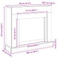 vidaXL Obloženie krbu čierne 100x30x87,5 cm kompozitné drevo