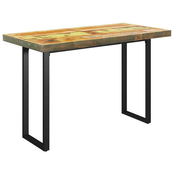 vidaXL Jedálenský stôl, nohy v tvare O 120x60x77 cm, recyklovaný masív